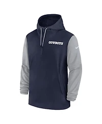 Nike Men's Navy Dallas Cowboys 2024 Sideline Pre-Game Half-Zip Jacket