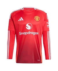 Adidas Men's Red Manchester United 2024/25 Home Long Sleeve Replica Jersey