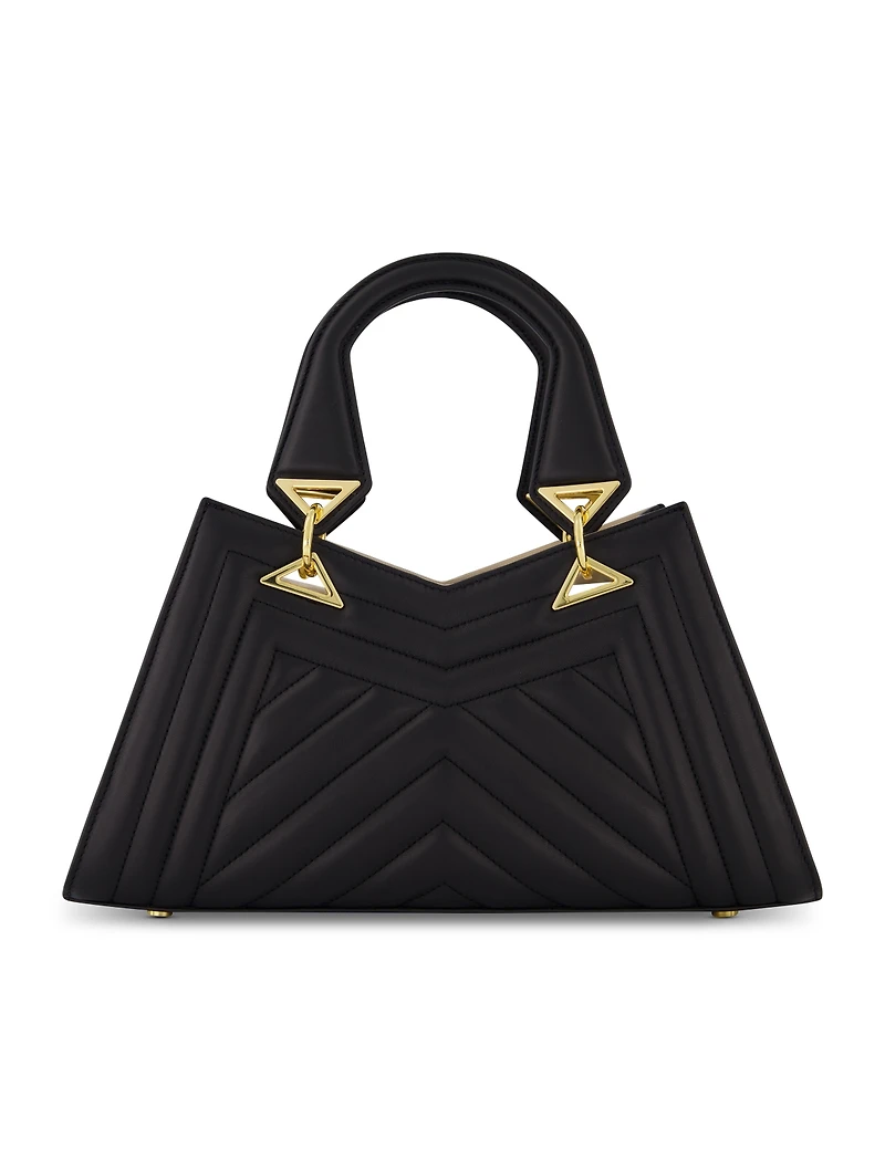 Quilted Napa Leather Angular Handbag