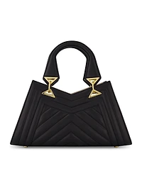 Quilted Napa Leather Angular Handbag