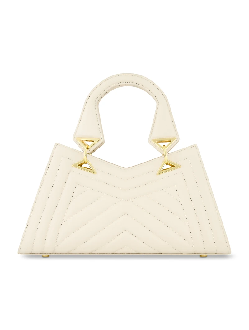 Quilted Napa Leather Angular Handbag