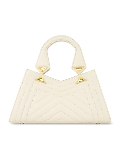 Quilted Napa Leather Angular Handbag