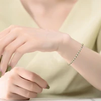 Sterling Silver 14k Gold Baguette Cubic Zirconia Tennis Bracelet