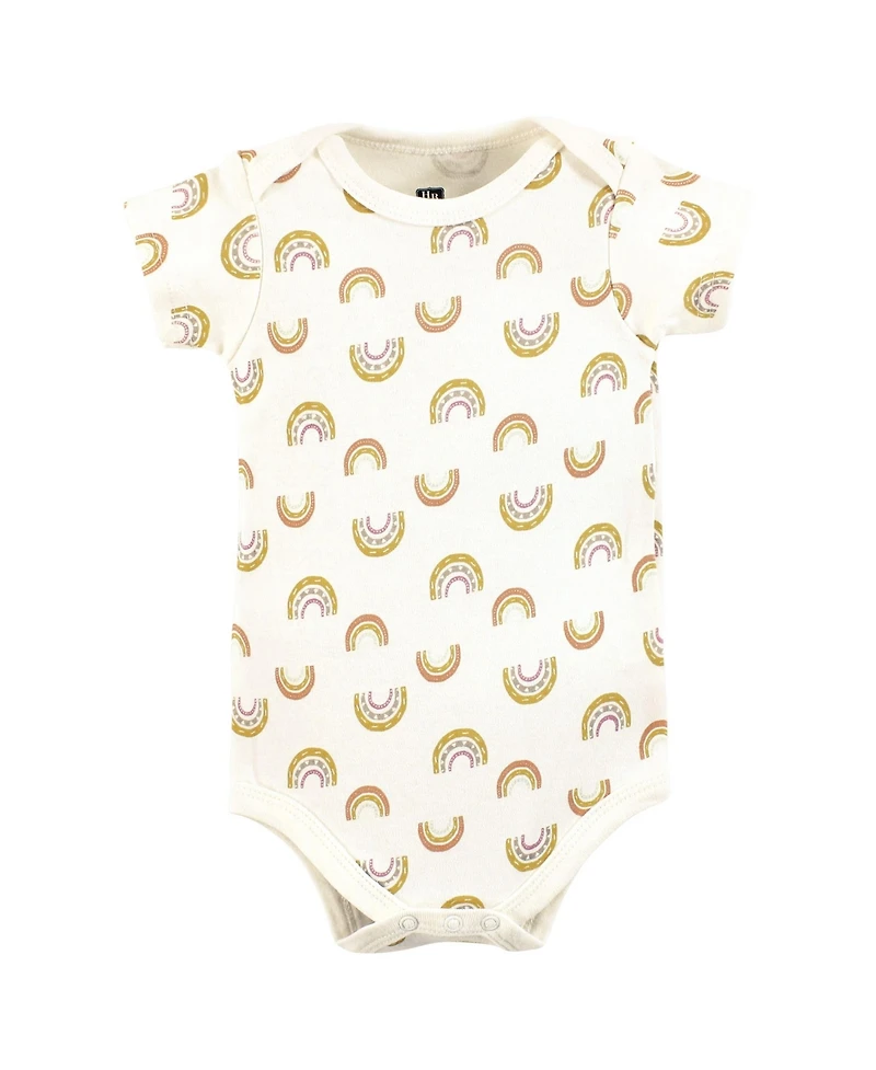 Hudson Baby Girls Comfortable All-Cotton Bodysuit 3Pk