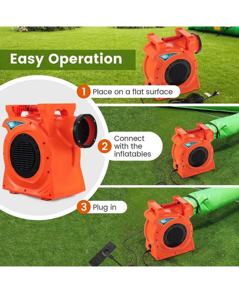 2200W 3 Hp Commercial Air Blower for Giant Outdoor Inflatable Bounce House