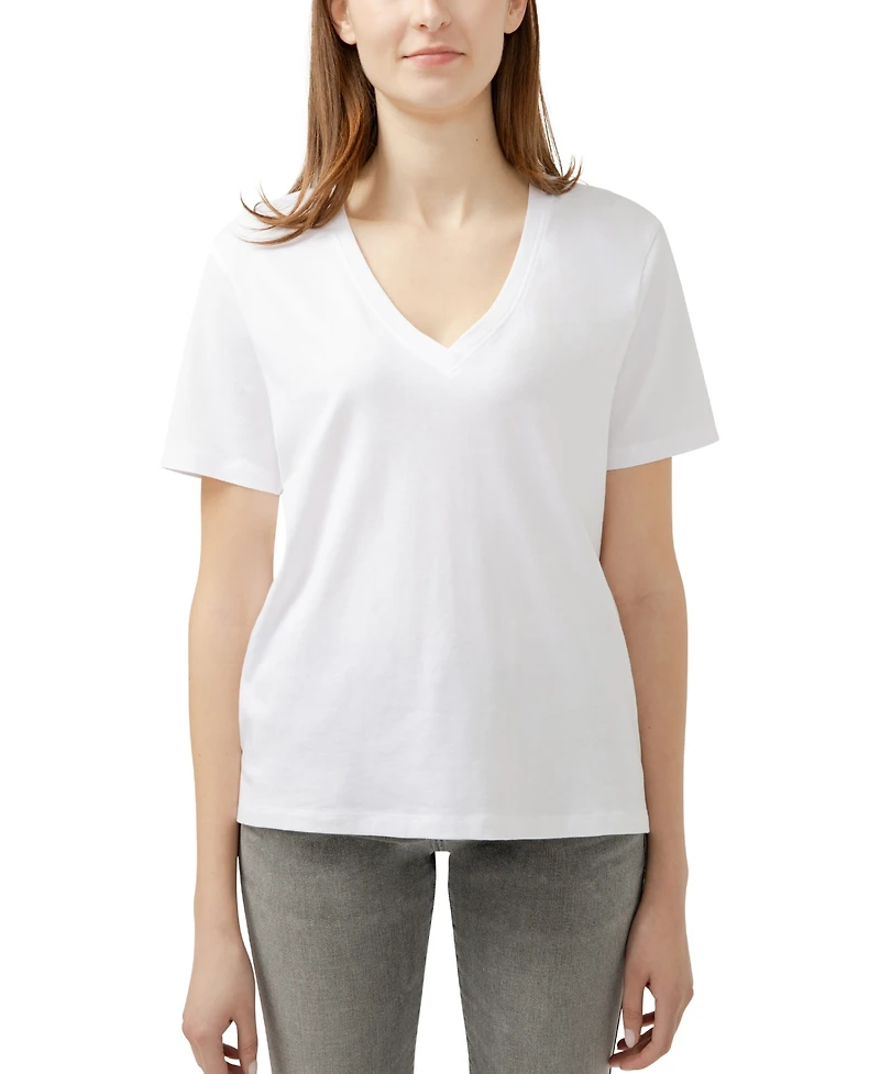 Jag Women's Drapey Luxe V-Neck Tee