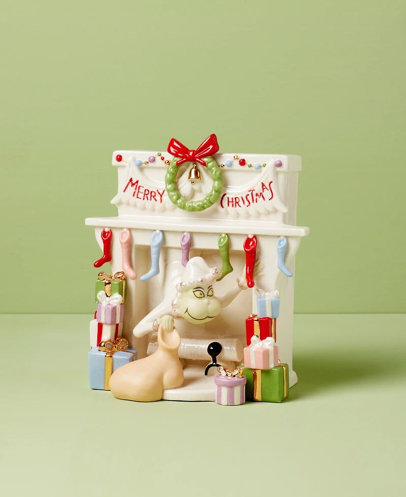 Lenox Grinch Steals the Stocking Figurine