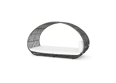 Streamdale Furniture Outdoor Wicker Overhead Canopy Daybed Water Resistant Cushion