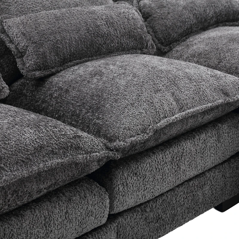 Streamdale Modern Large chenille Fabric U-Shape Sectional Sofa