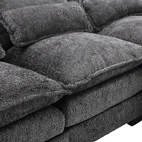 Streamdale Modern Large chenille Fabric U-Shape Sectional Sofa