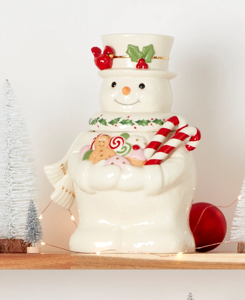 Lenox Happy Hollydays Snowman Cookie Jar