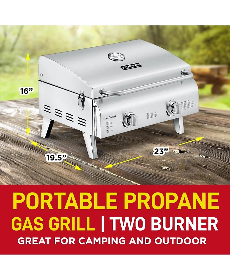 Bakken- Swiss Portable Stainless Steel Gas Grill