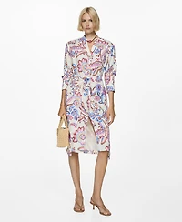 Mango Women's Printed Bow Dress