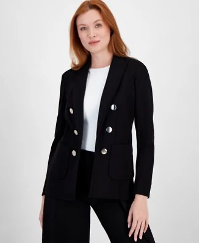 Anne Klein Womens Faux Double Breasted Jacket P Xxs Xl