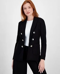 Anne Klein Womens Faux Double Breasted Jacket P Xxs Xl