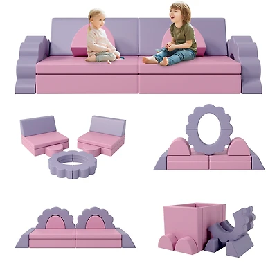Streamdale 10-Piece Kids' Foam Play Set for Climbing, Crawling, and Imagination