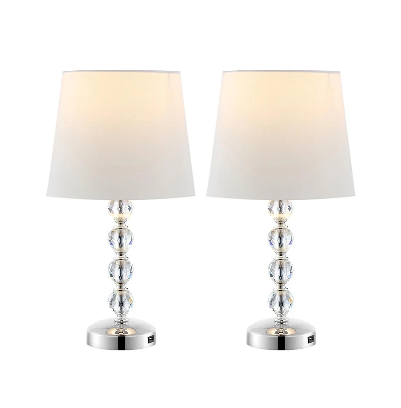 Safavieh Nola Table Lamp Set Of 2 W/ Usb Port