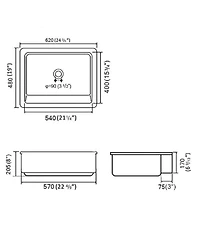 Streamdale 24 L X 19 W Farmhouse/Apron Front Kitchen Sink
