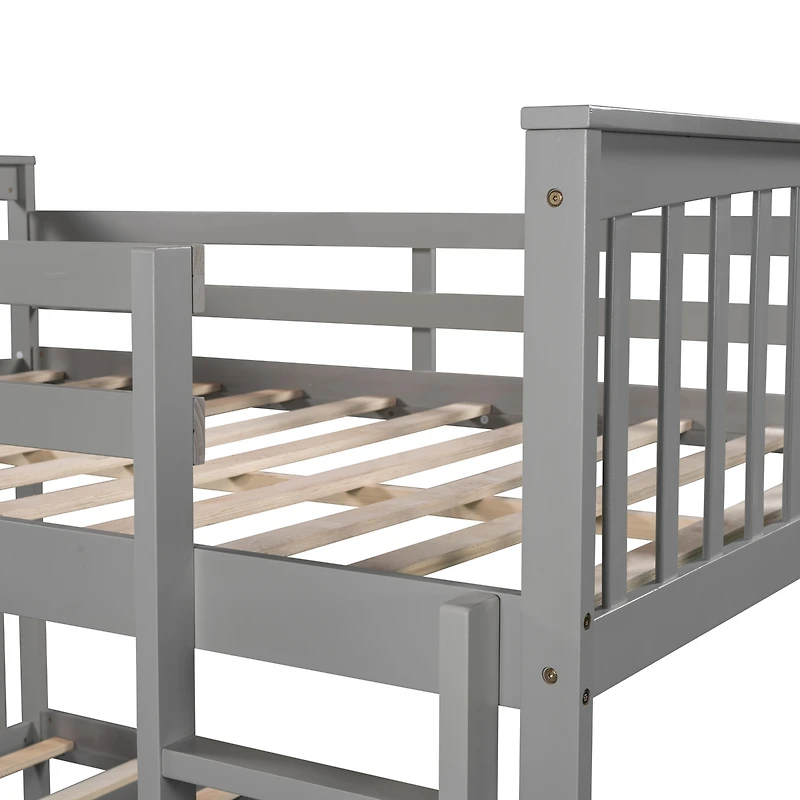 Streamdale Full Over Bunk Bed With Ladder For Bedroom, Guest Room Furniture