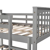 Streamdale Full Over Bunk Bed With Ladder For Bedroom, Guest Room Furniture