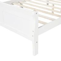 Streamdale Queen Wood Platform Bed With Headboard And Wooden Slat Support