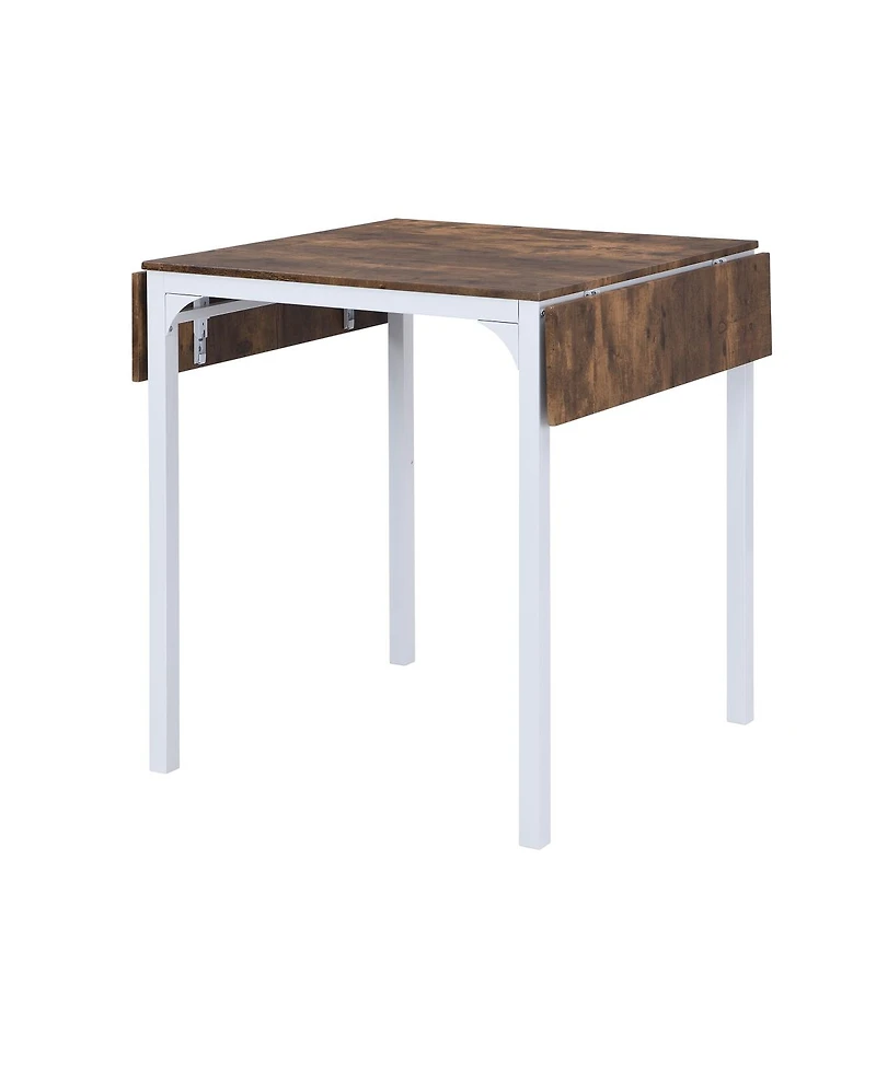 Simplie Fun Farmhouse 5-Piece Counter Height Drop Leaf Dining Table Set With Dining Chairs For 4