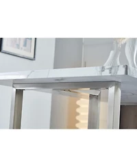 Streamdale Furniture Elegant Walnut Mdf Dining Table for 6-8