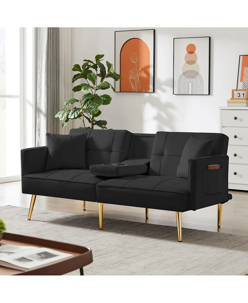 Simplie Fun Velvet Sofa Bed