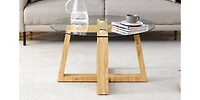 Streamdale Wood-color Mdf Coffee Table Nature's Simplicity, Modern Elegance