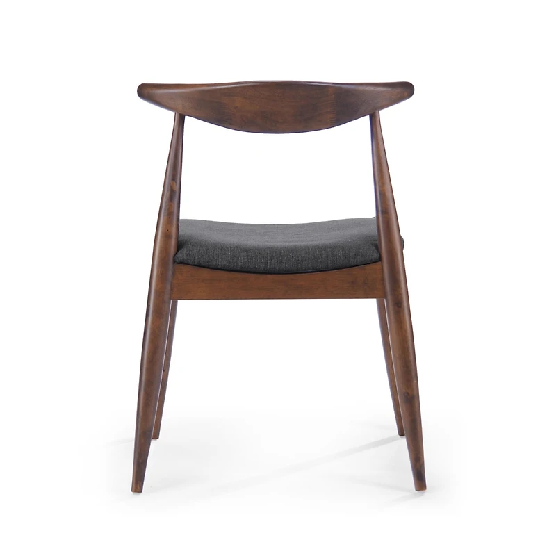 Streamdale Mid-Century Modern Upholstered Rubberwood Chair Set