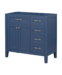 Streamdale 36" Blue Bathroom Vanity Base with Drawers