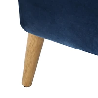 Streamdale Mid-Century Modern Club Chair Velvet Comfort, Walnut Style