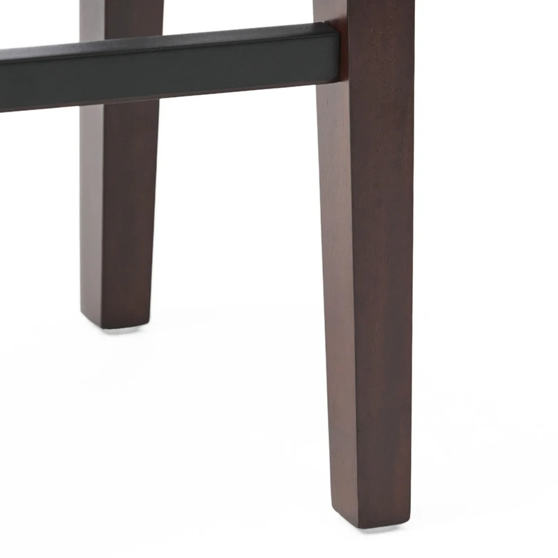 Streamdale Leather and Wood Bar Stool Style and Durability