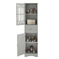 Streamdale Grey Tall Bathroom Storage Cabinet