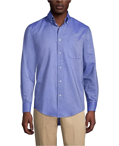 Lands' End Big & Tall Long Sleeve Solid Oxford Dress Shirt
