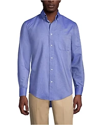 Lands' End Big & Tall Long Sleeve Solid Oxford Dress Shirt