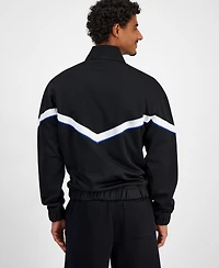 Hugo Boss Men's Napones Zip Front Chevron Stripe Track Jacket