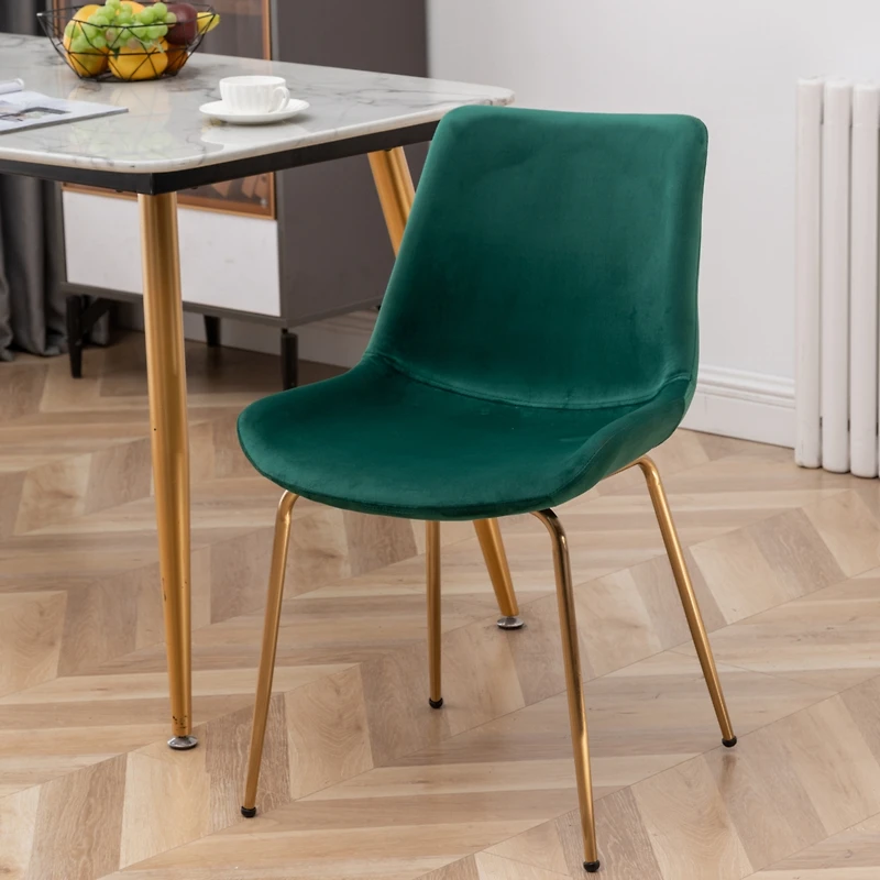 Simplie Fun Modern Velvet Dining Chair, Set of 2, Green
