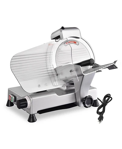 10" Blade Commercial Meat Slicer Deli Food Cheese Veggies Kitchen Restaurant 240w 530RPM