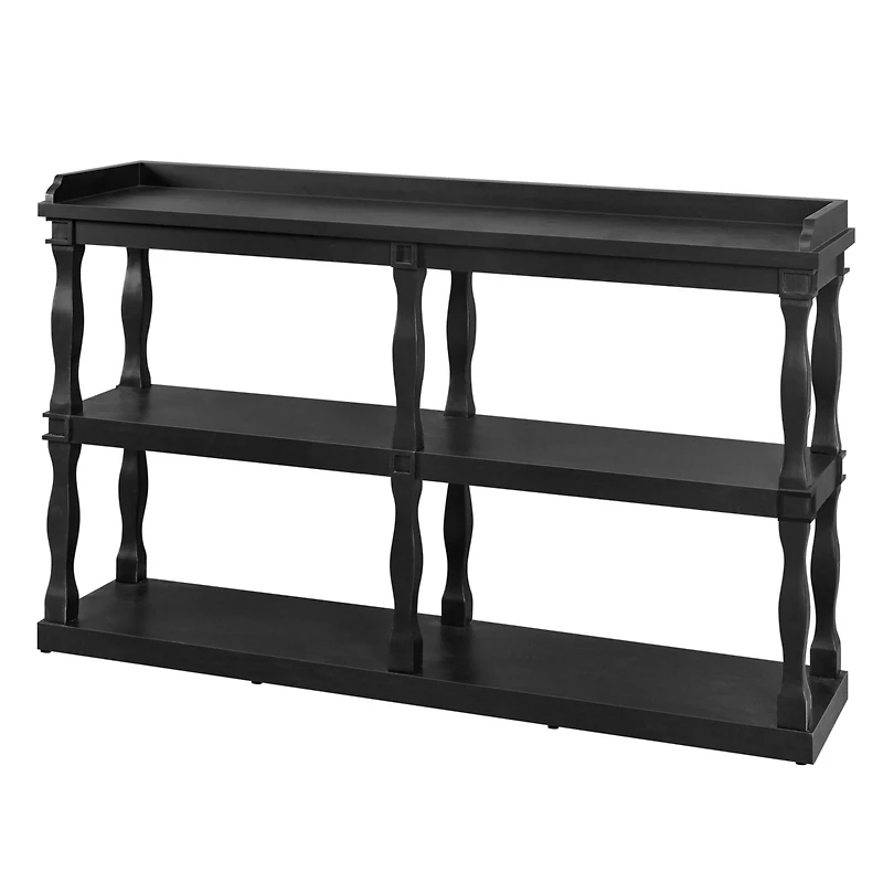 Streamdale Elegant 3-Tier Console Table with Ample Storage and Artistic Design