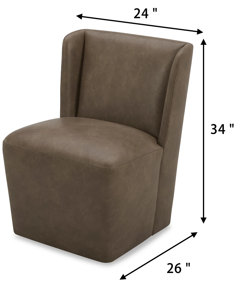 Seham Faux Leather Dining Chair, Created for Macy's