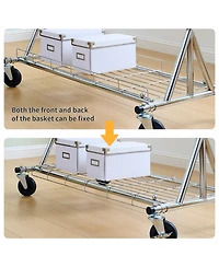Streamdale Heavy-Duty Rolling Clothes Rack (Adjustable)