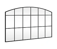 vidaXL Wall Mirror Black 39.4"x23.6" Arch Iron