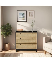 Streamdale Furniture Rattan Dresser with Woven Drawers | Ample Storage Space | Durable & Stylish