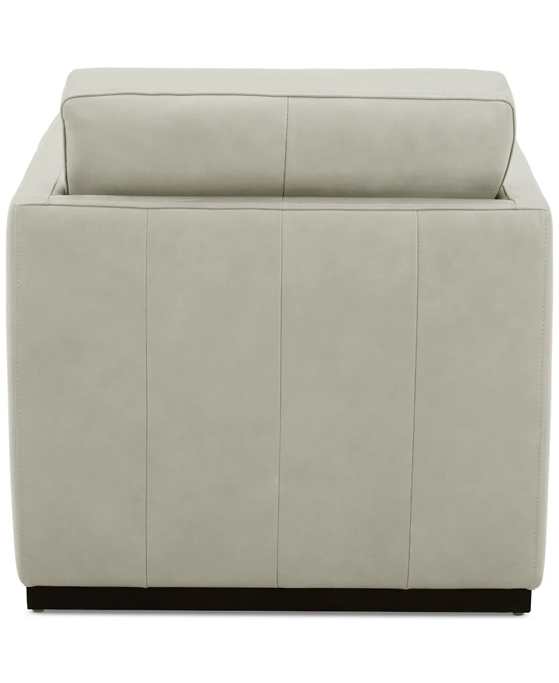 Clasea Leather Swivel Chair, Created for Macy's