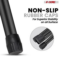 5 Core Speaker Stand Black 4 pieces Tripod Tall Adjustable Up to 72 Inch Dj Studio Monitor Stands Pole Mount