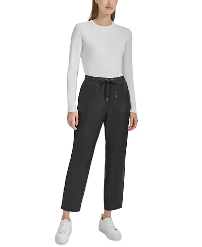 Marc New York Women's Snakeskin-Print Pull-On Pants