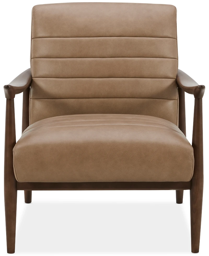 Elif Leather Accent Chair, Created for Macy's