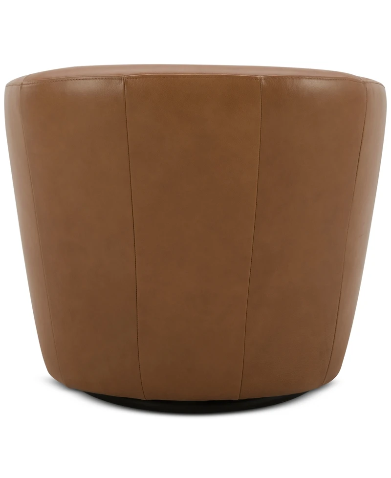 Hemky Leather Swivel Chair, Created for Macy's