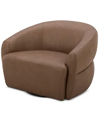 Nicolls Leather Swivel Chair, Created for Macy's